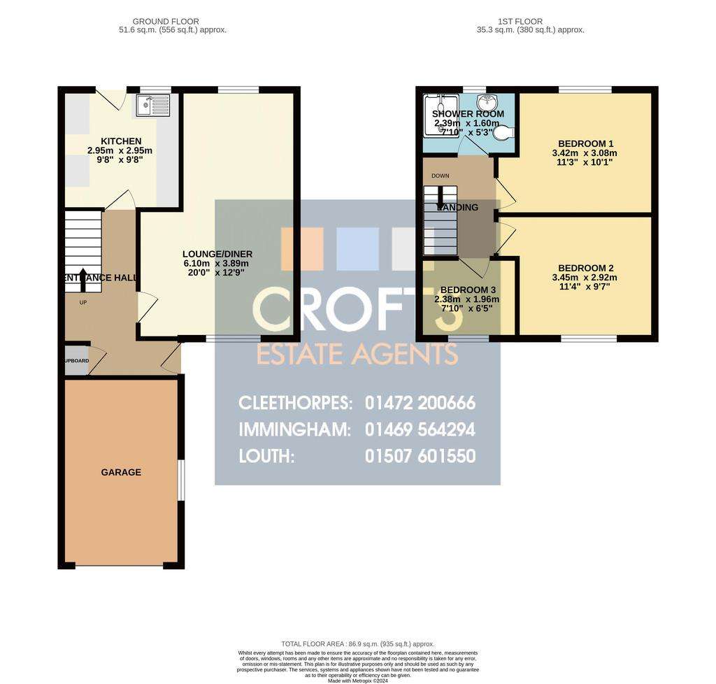 3 bedroom terraced house for sale - floorplan