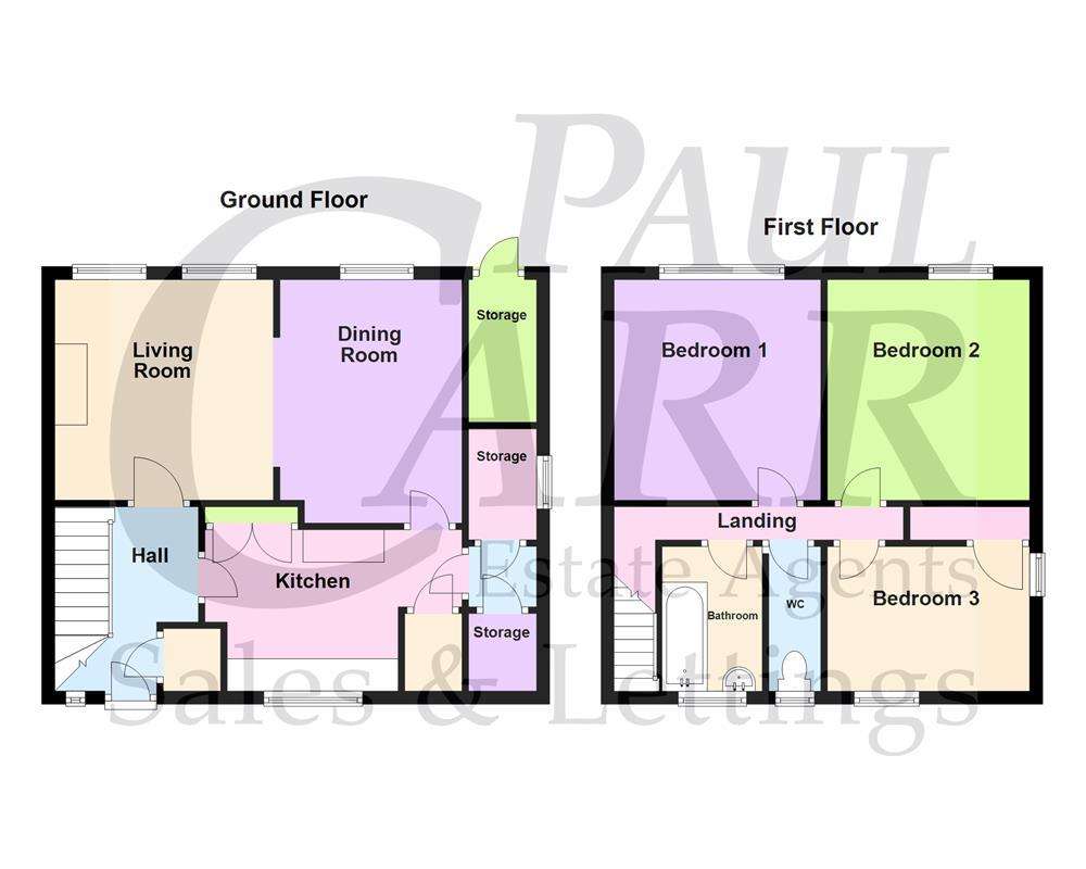 3 bedroom semi-detached house for sale - floorplan