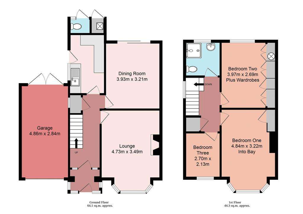 3 bedroom semi-detached house for sale - floorplan