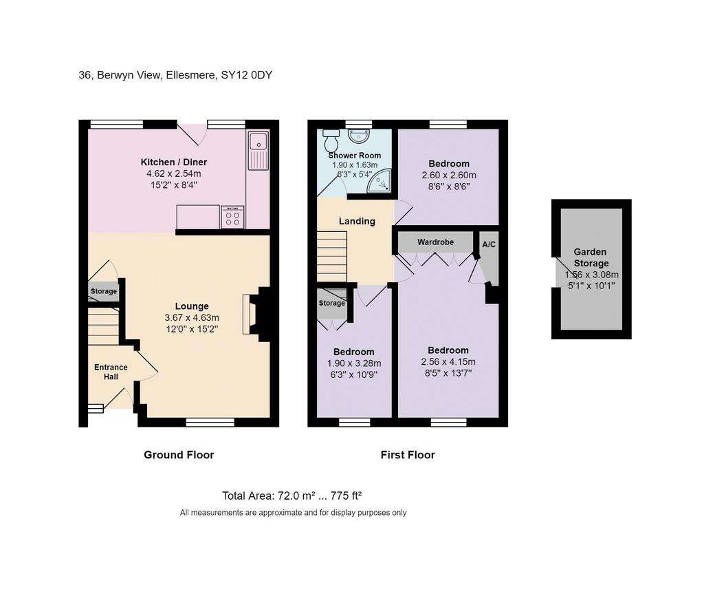 3 bedroom semi-detached house for sale - floorplan