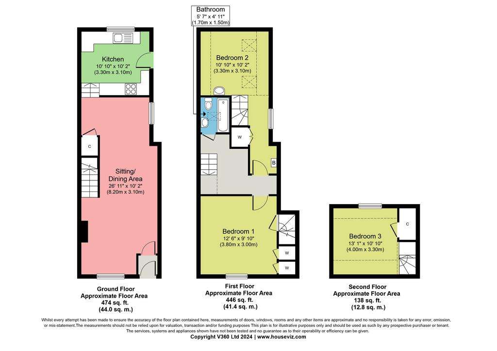 3 bedroom town house for sale - floorplan