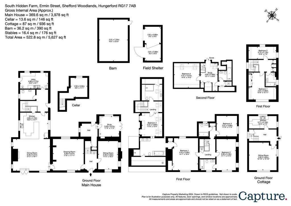 5 bedroom country house for sale - floorplan