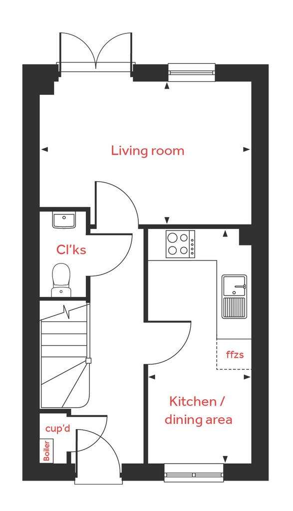 3 bedroom semi-detached house for sale - floorplan