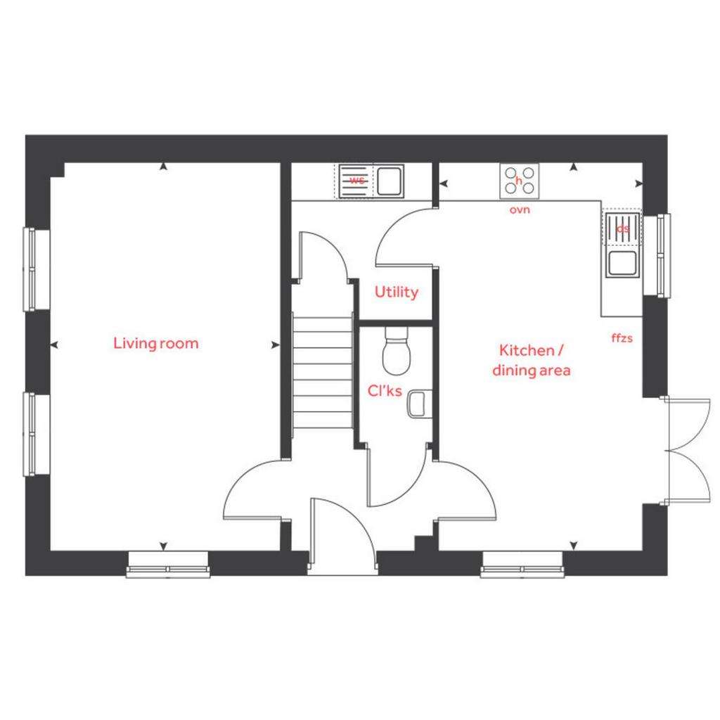 3 bedroom semi-detached house for sale - floorplan