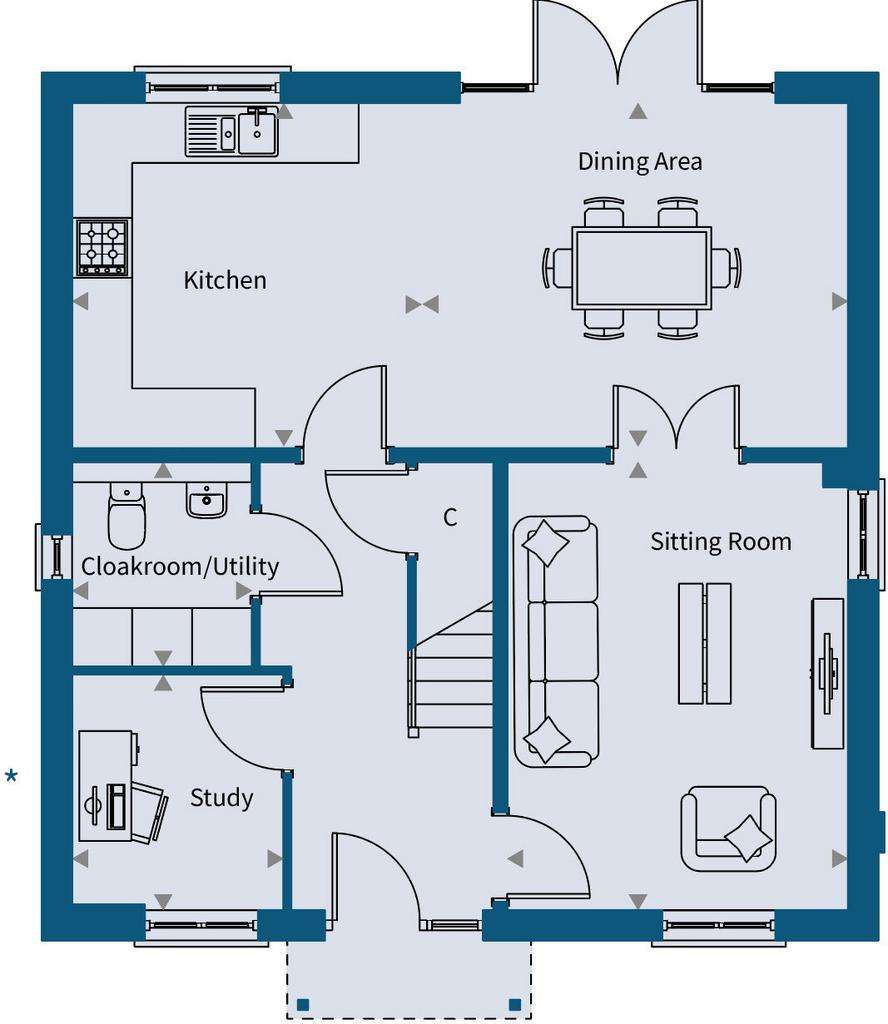 4 bedroom detached house for sale - floorplan