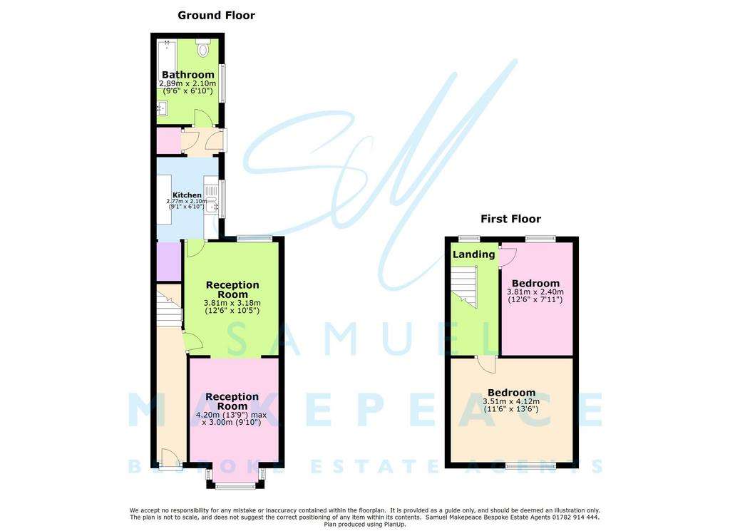 2 bedroom terraced house for sale - floorplan