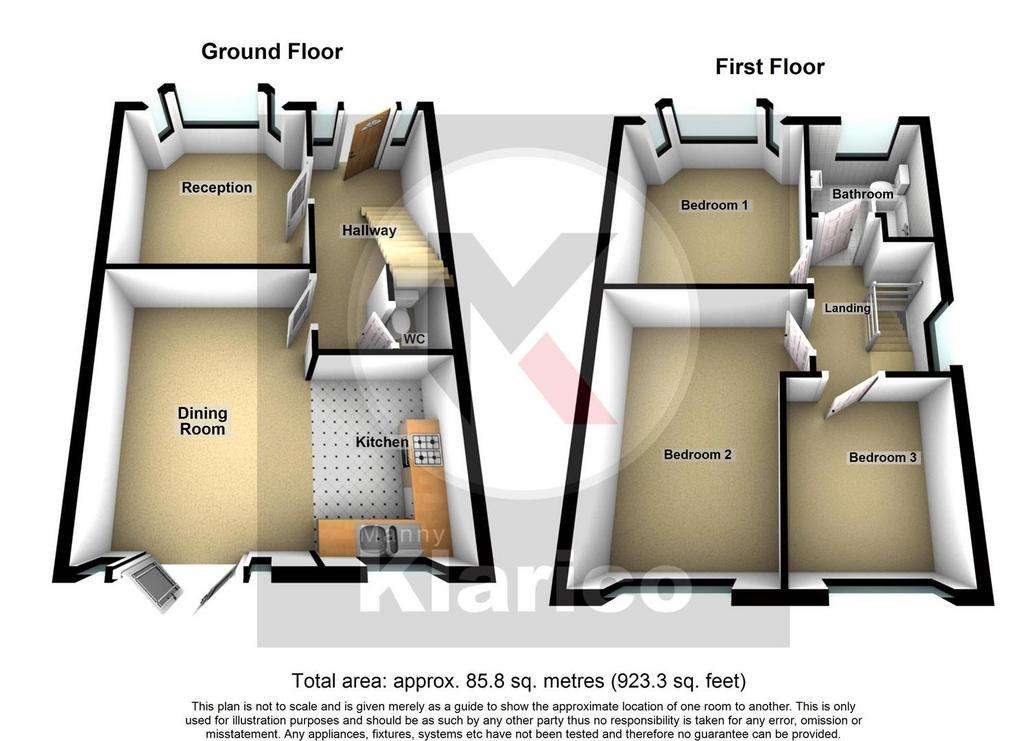 3 bedroom semi-detached house to rent - floorplan