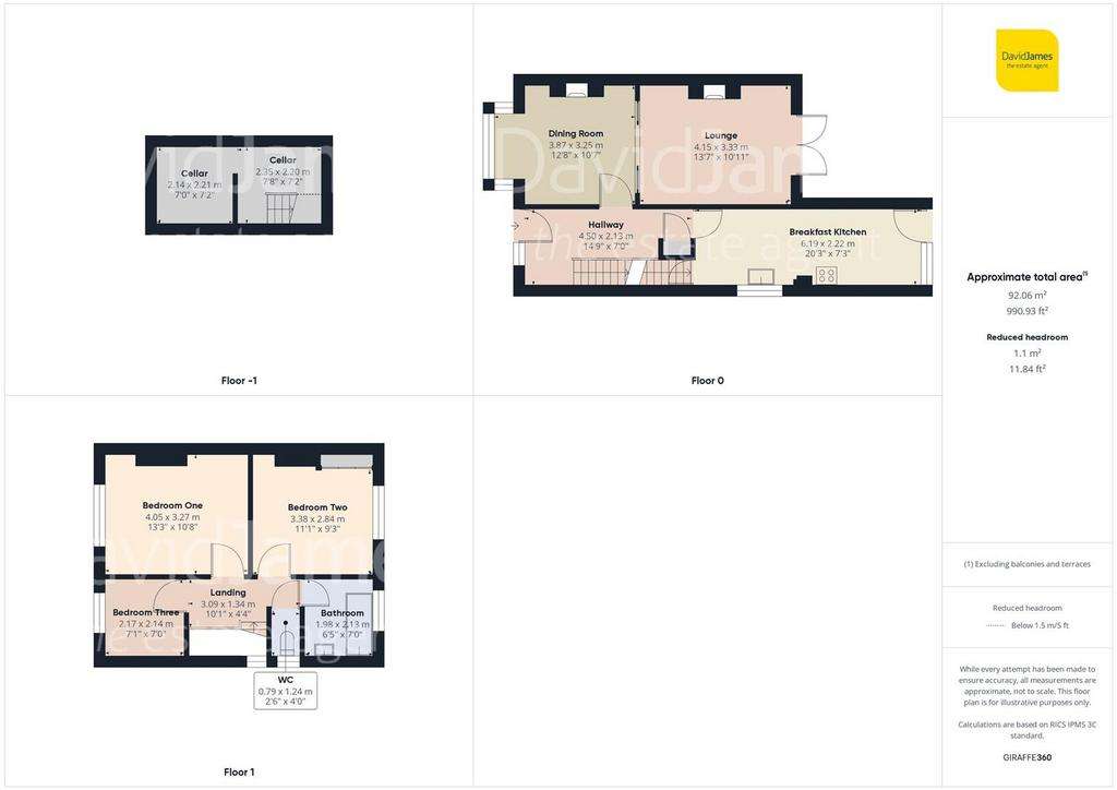 3 bedroom semi-detached house for sale - floorplan