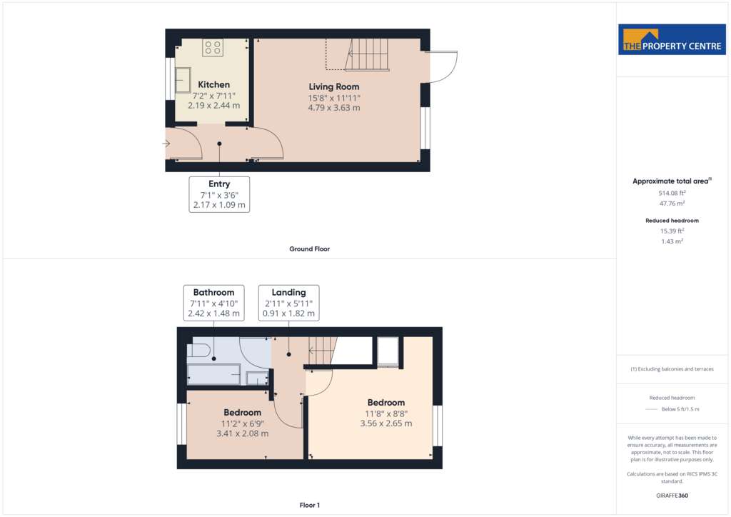 2 bedroom terraced house for sale - floorplan