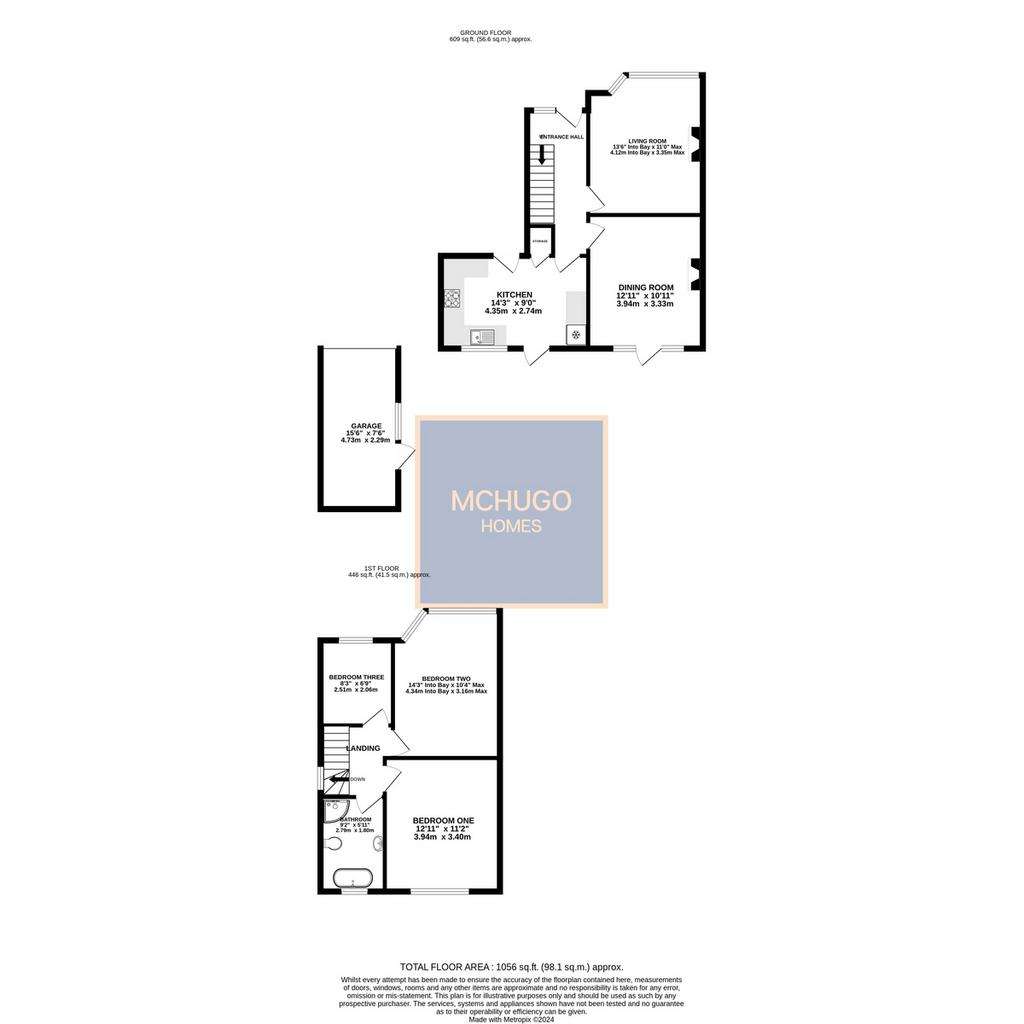 3 bedroom semi-detached house for sale - floorplan