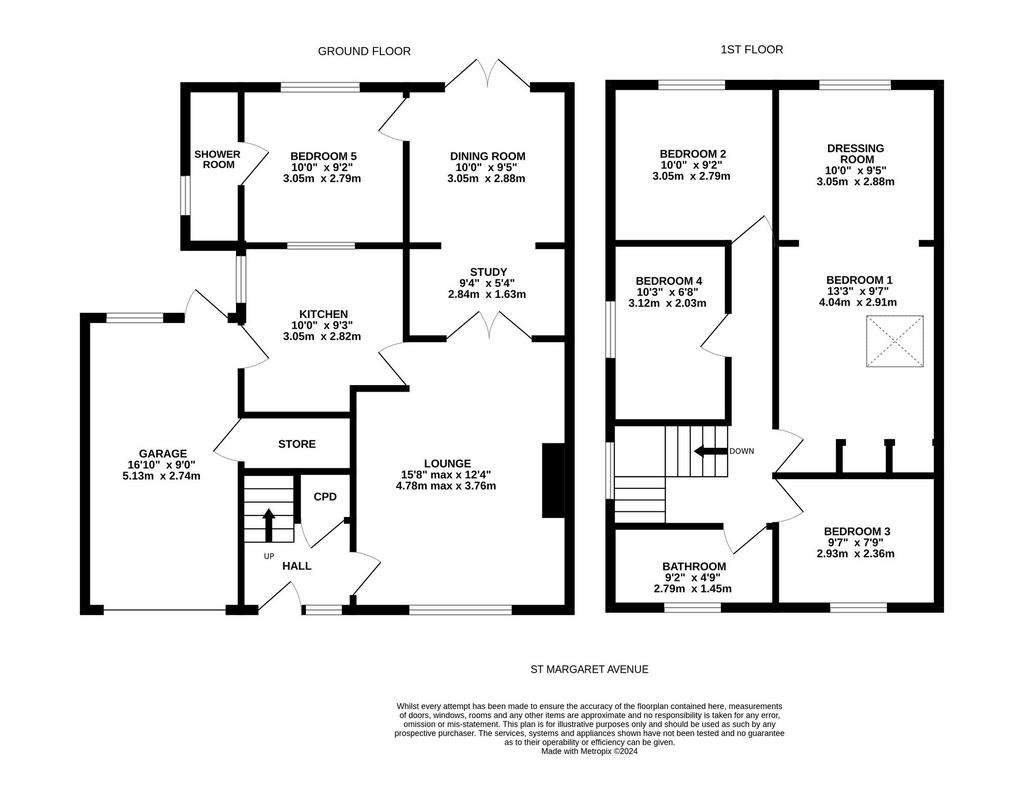 5 bedroom detached house for sale - floorplan