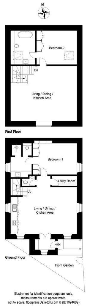 1 bedroom detached house for sale - floorplan