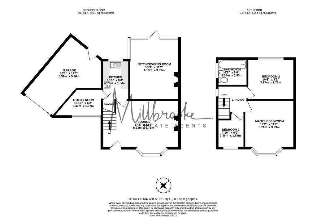 3 bedroom semi-detached house to rent - floorplan