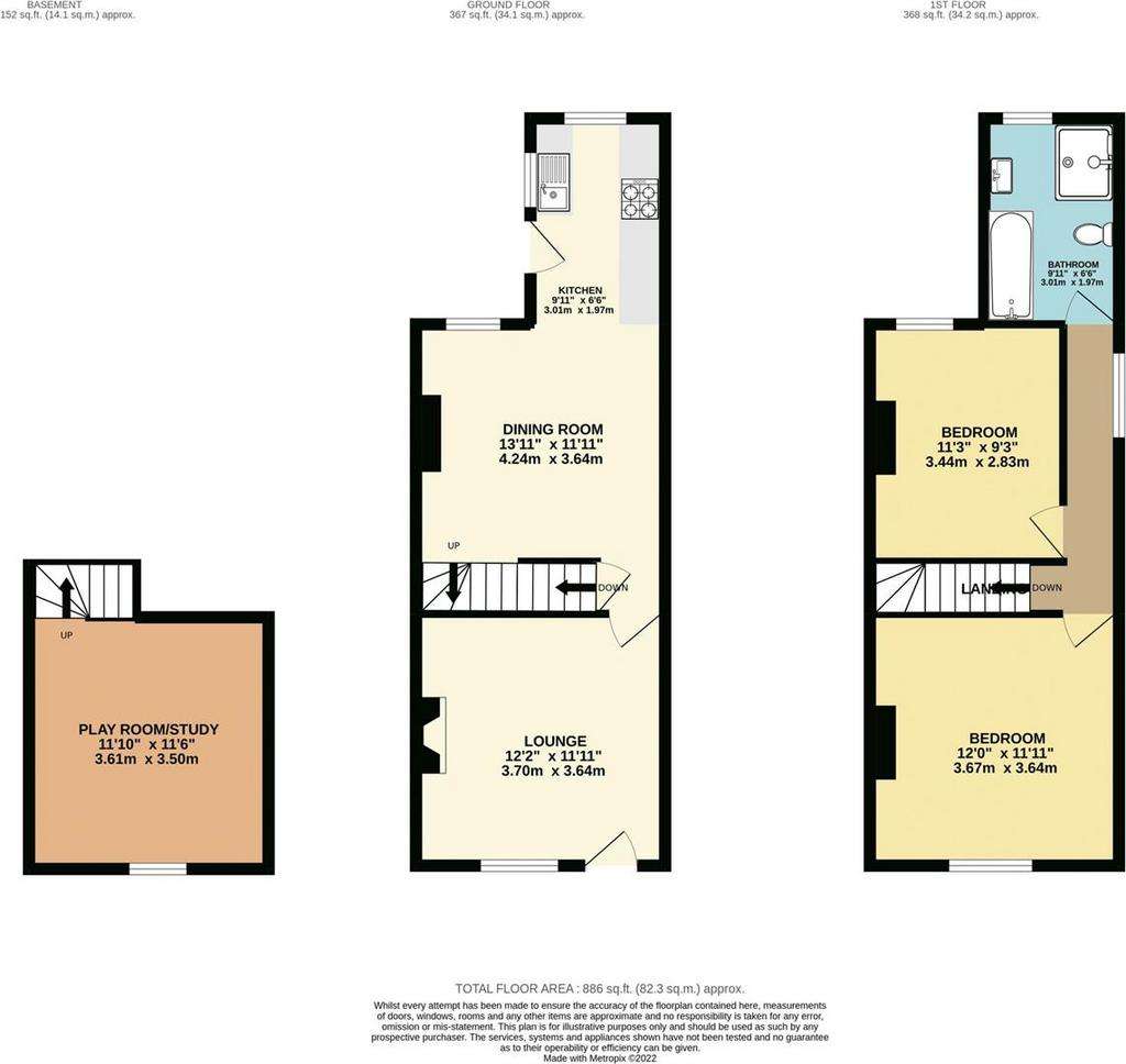 2 bedroom house for sale - floorplan