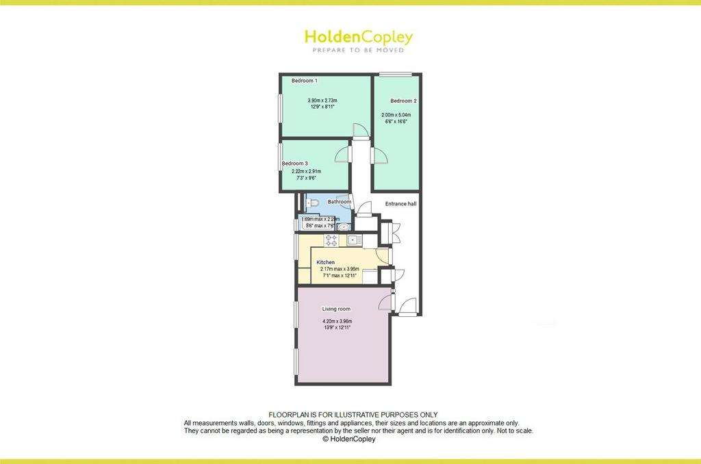 3 bedroom flat for sale - floorplan