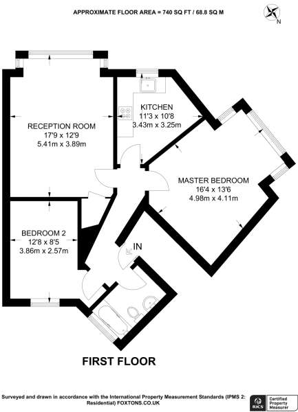 3 bedroom flat to rent - floorplan