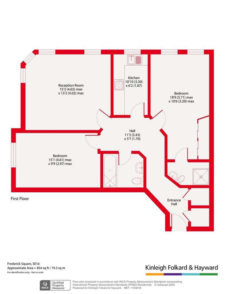 2 bedroom flat to rent - floorplan