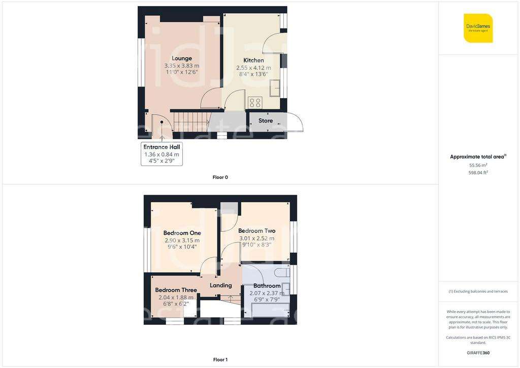 3 bedroom semi-detached house for sale - floorplan