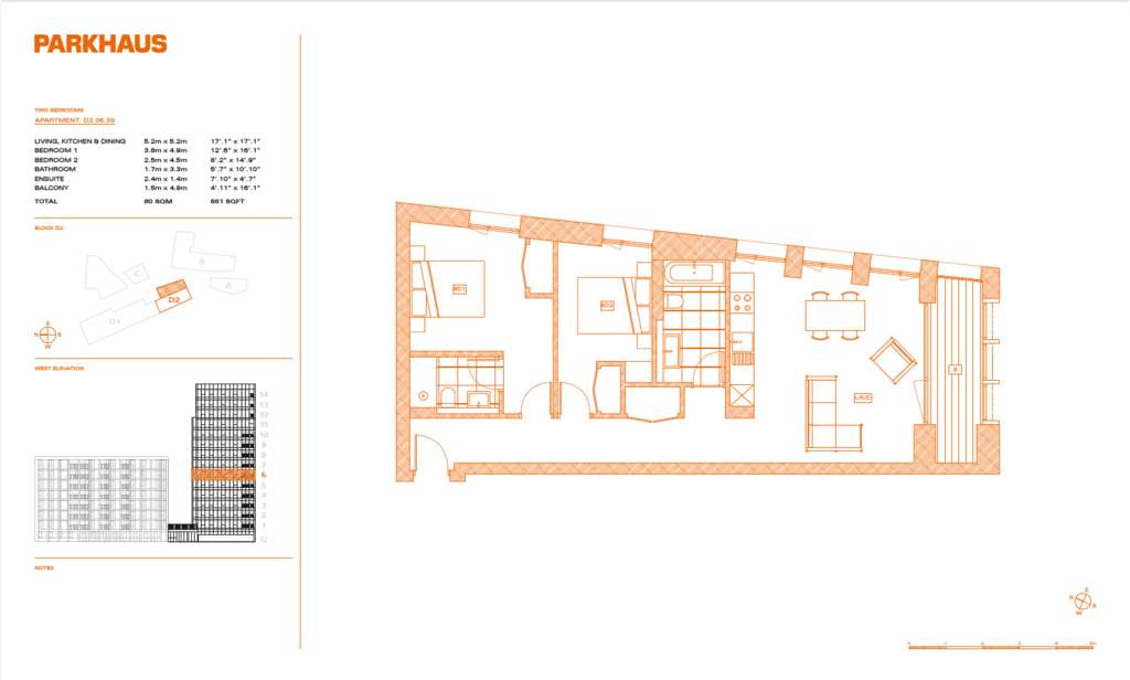 2 bedroom flat for sale - floorplan