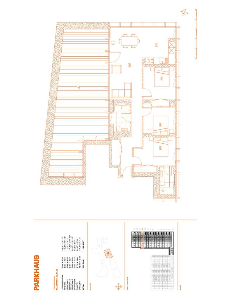 3 bedroom flat for sale - floorplan