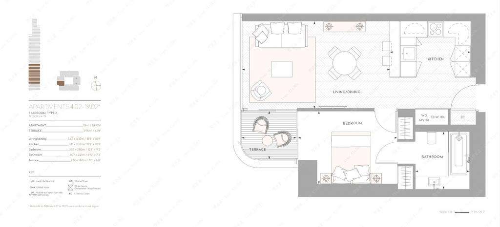 1 bedroom flat to rent - floorplan