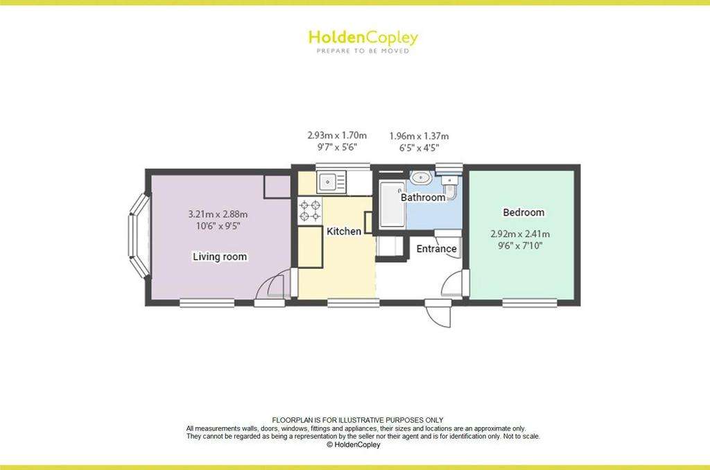 1 bedroom park home for sale - floorplan