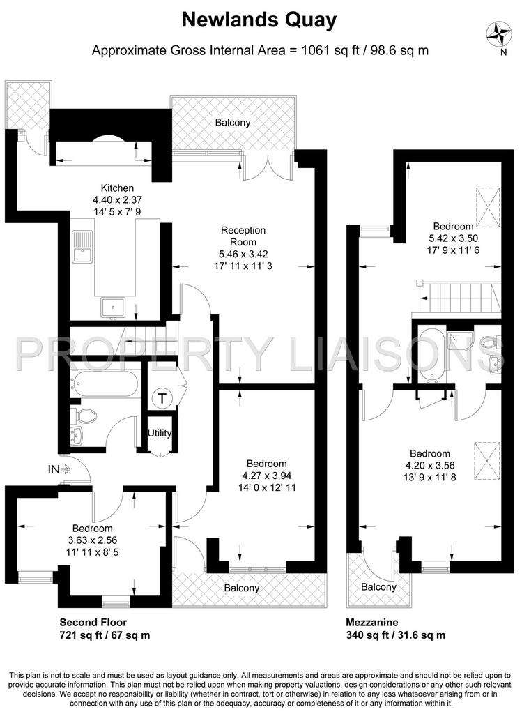 3 bedroom flat to rent - floorplan