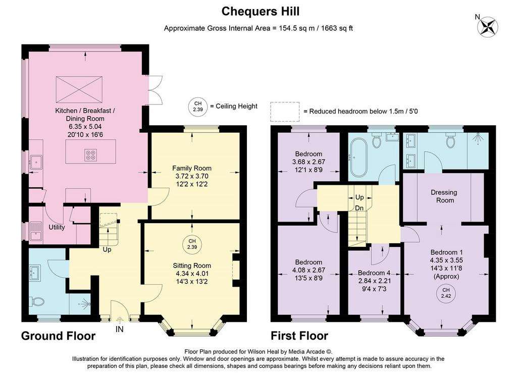 4 bedroom semi-detached house for sale - floorplan