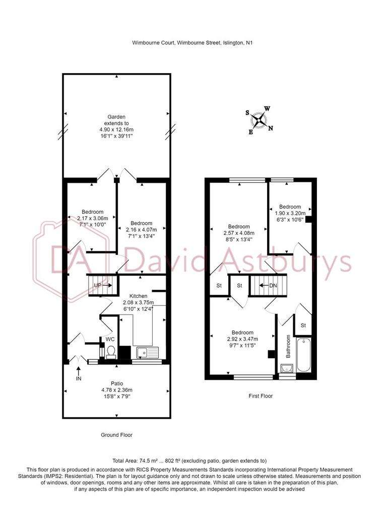 4 bedroom maisonette to rent - floorplan