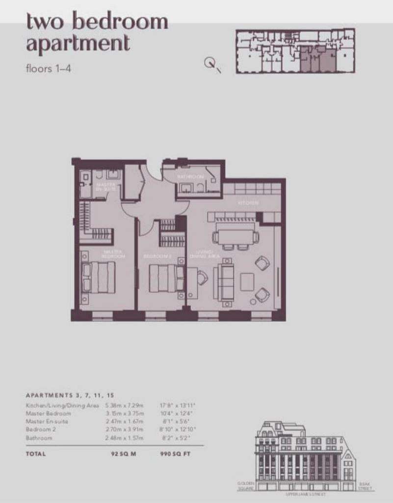 2 bedroom flat to rent - floorplan