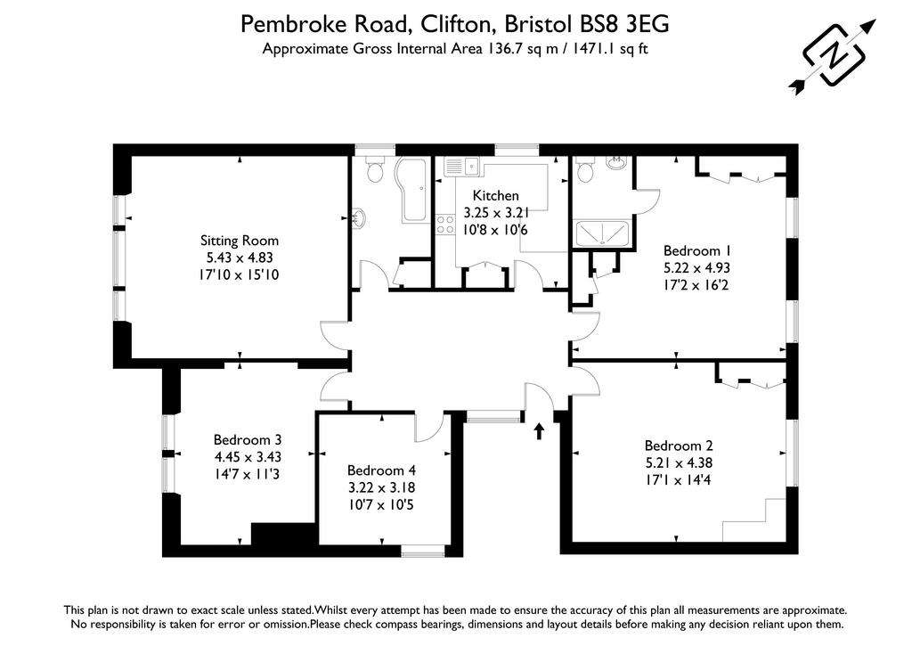 4 bedroom flat for sale - floorplan