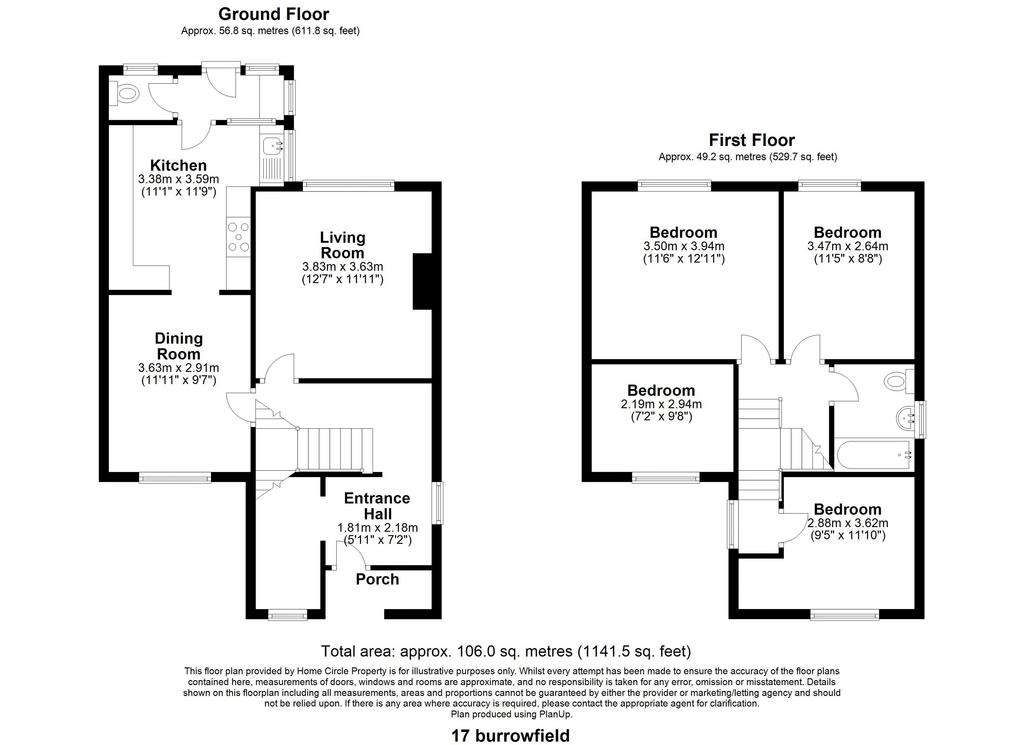 4 bedroom semi-detached house for sale - floorplan