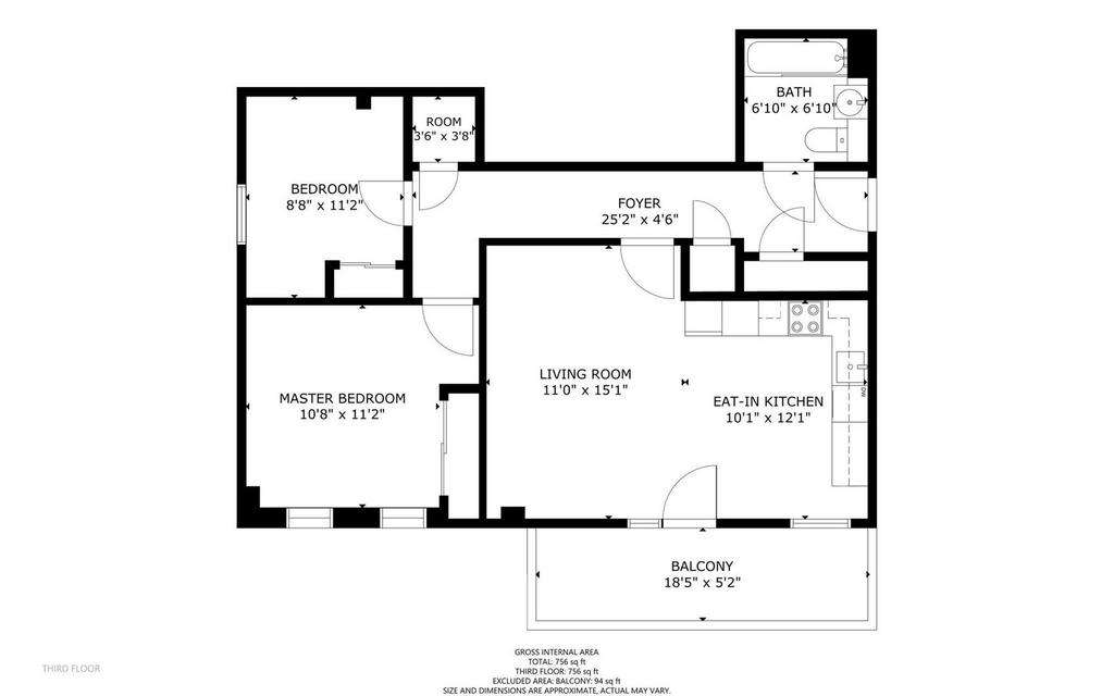 2 bedroom flat to rent - floorplan