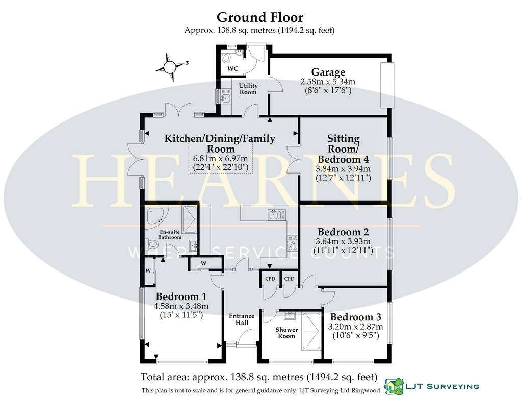 3 bedroom detached bungalow for sale - floorplan