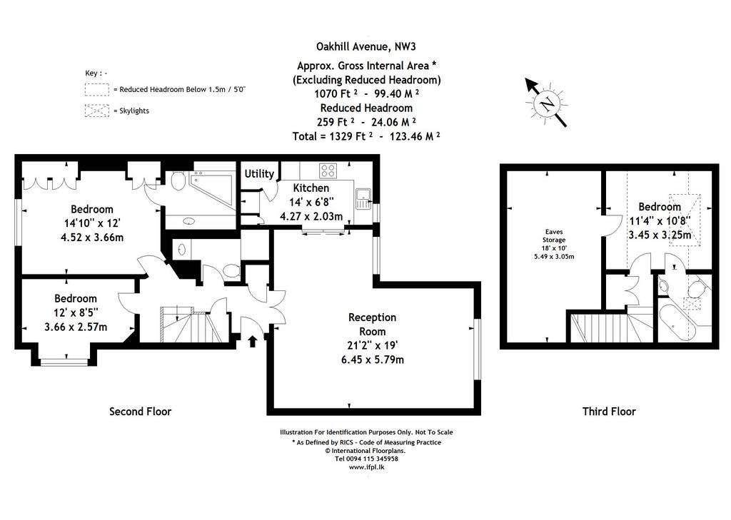 3 bedroom flat to rent - floorplan