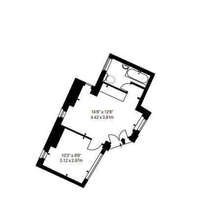 1 bedroom flat to rent - floorplan