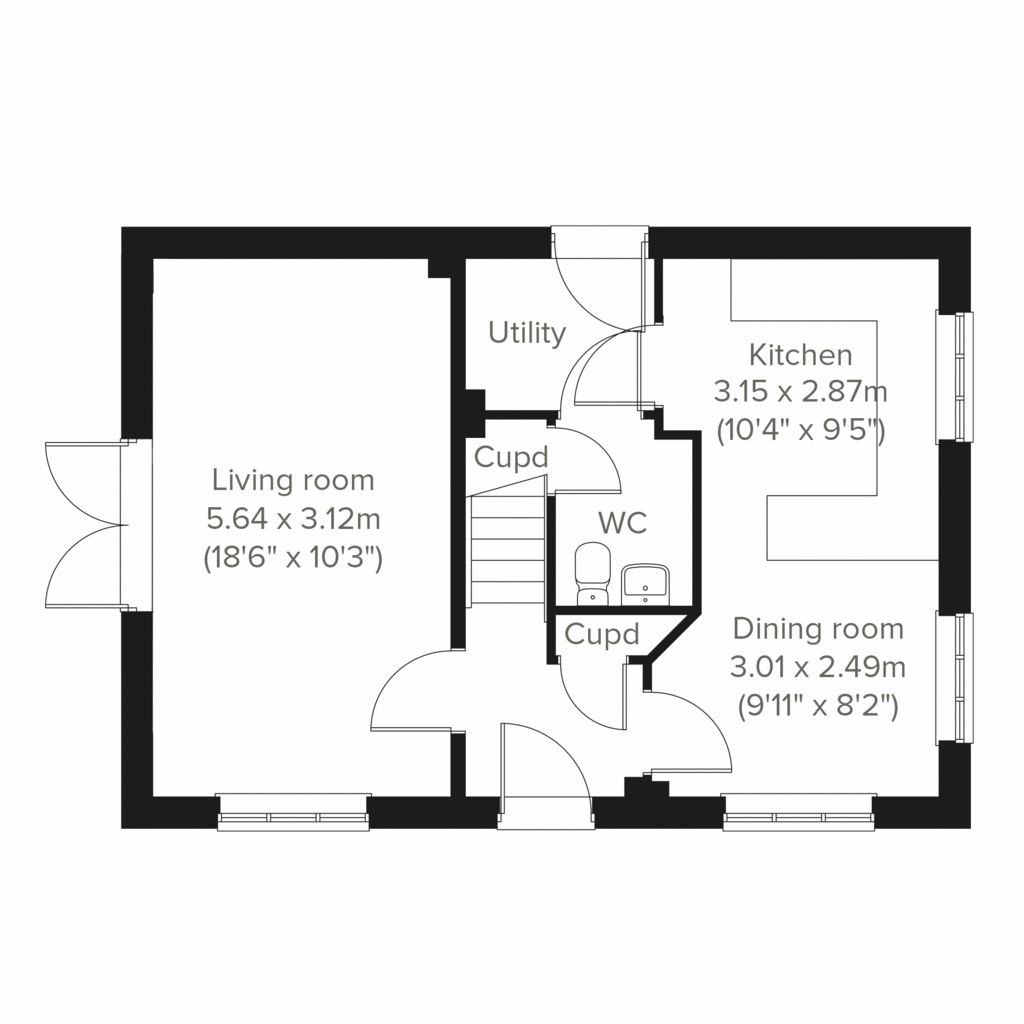 3 bedroom detached house for sale - floorplan