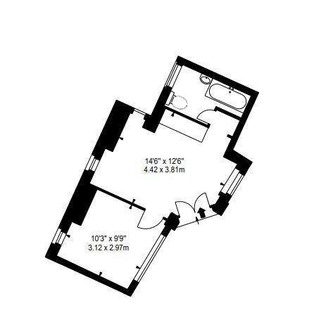 1 bedroom flat to rent - floorplan