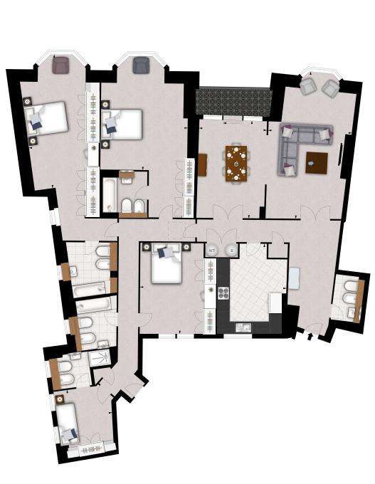 4 bedroom house to rent - floorplan