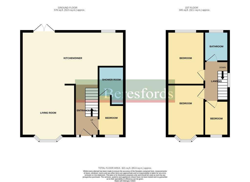 3 bedroom semi-detached house for sale - floorplan