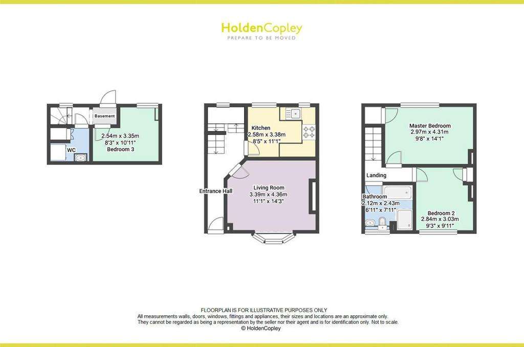 3 bedroom terraced house for sale - floorplan